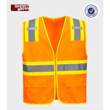 Gilet réfléchissant de sécurité de haute visibilité d&#39;avertissement de Vis pour le fabricant courant en Chine